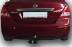 Фаркоп Leader Plus N119-A Nissan Tiida седан 2007-2014. Без выреза бампера. Нагрузки 1000/50 кг.