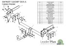 Фаркоп Leader Plus S305-A Subaru Forester 2013- Необходим вырез бампера. Нагрузки 1500/75 кг.