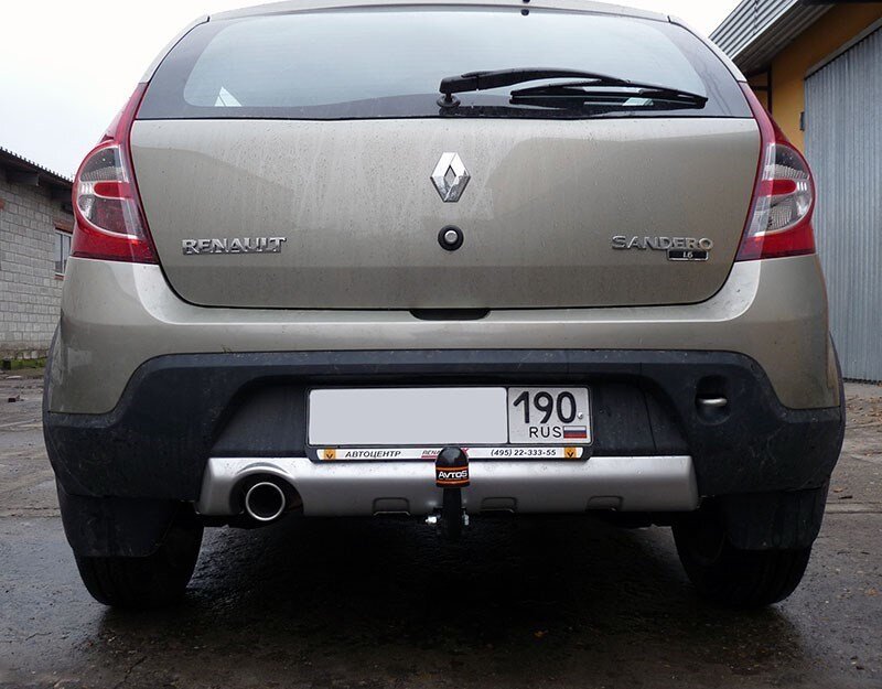 Фаркоп Avtos RN 06 для RENAULT Sandero 2009-2013, Dacia Sandero 2009-2013. Требуется подрезка бампера. Тип шара: A. Нагрузки: 1000/75 кг