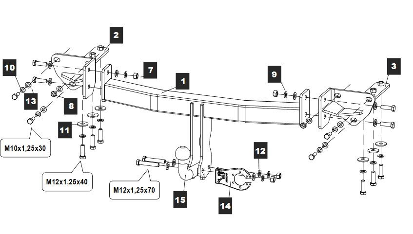 Фаркоп Baltex 22903412 на Subaru Forester с 2017 г/в Фаркоп Baltex 22903412 на Subaru Forester с 2017 г/в