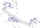 Фаркоп Avtos FD 14 для Ford Focus I универсал 1998-2004. Без подрезки бампера. Тип шара: A. Нагрузки: 1250/75 кг.  