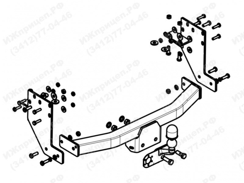 Фаркоп Bosal 5615-F на ГАЗ-2310, ГАЗ-3009 шасси, с 2003 г/в Фаркоп Bosal 5615-F на ГАЗ-2310, ГАЗ-3009 шасси, с 2003 г/в