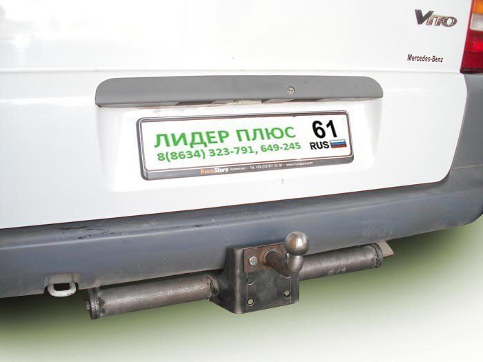 Фаркоп Leader Plus M202-F Mercedes VITO 1999-2003 г.в. вертикальная нагрузка на шар: не более 75 кг допустимая полная масса прицепа: 2000 кг Фаркоп Leader Plus M202-F Mercedes VITO 1999-2003 г.в. вертикальная нагрузка на шар: не более 75 кг допустимая полная масса прицепа: 2000 кг