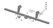 Фаркоп Avtos HY 25 для HYUNDAI HD-65 2011- Фургон